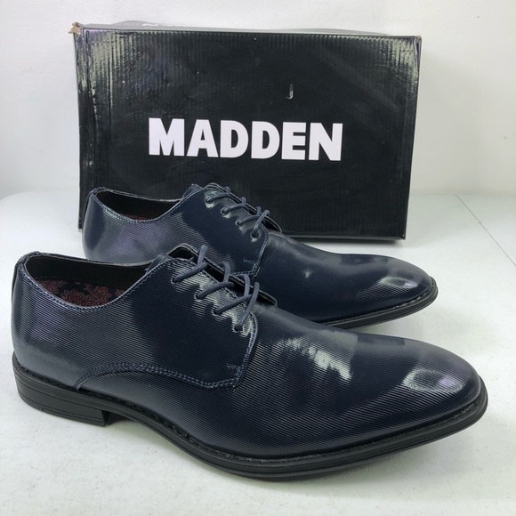 Steve Madden Other - STEVE Madden Crakke Navy Patent Leather Shoes
